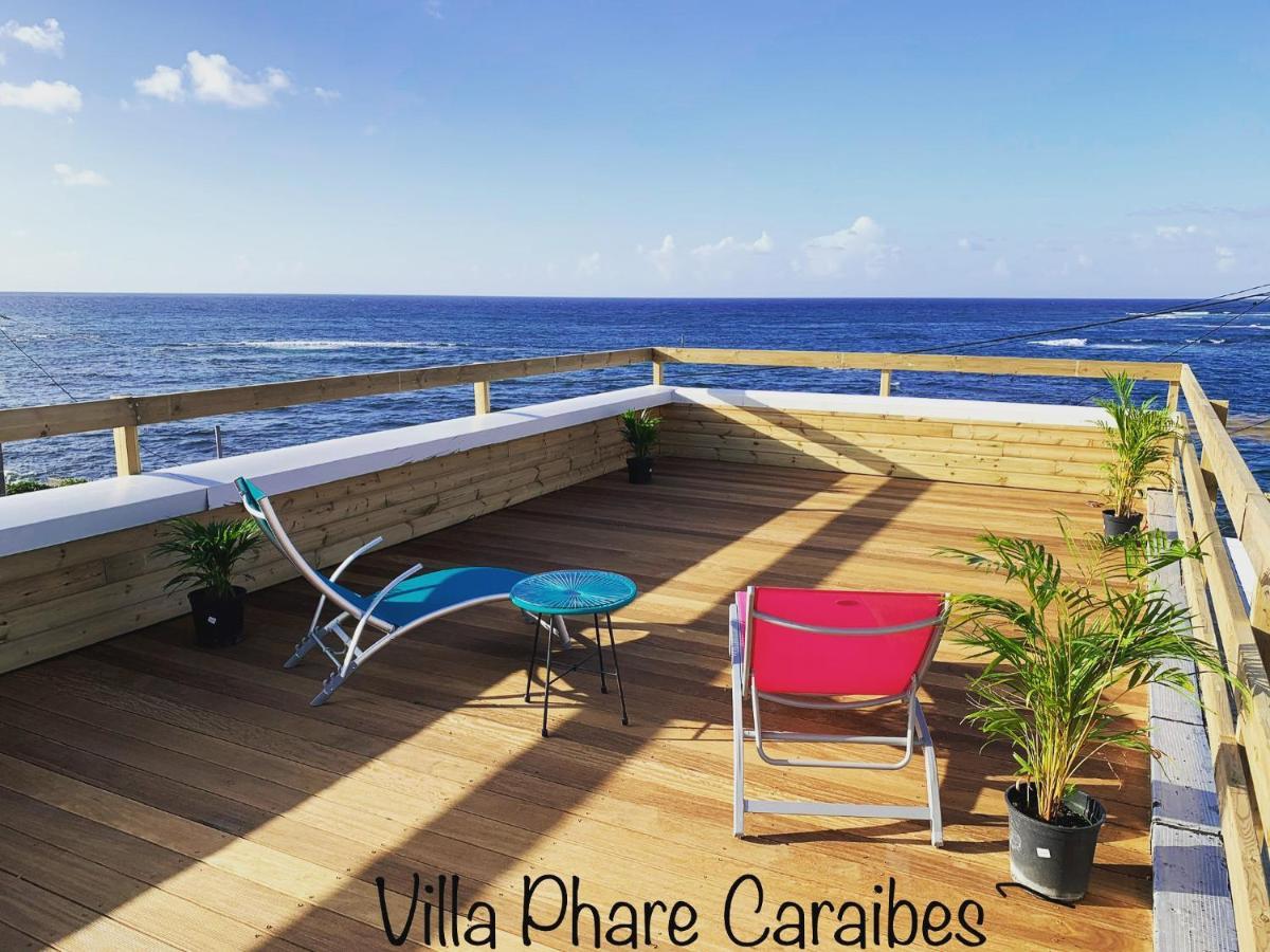 Villa Phare Caraibes Guadeloupe - Rooftop Jacuzzi & Ocean View لو مول المظهر الخارجي الصورة